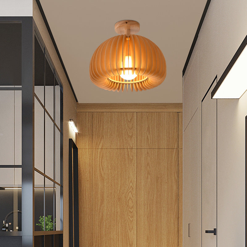 Premium Wooden Pumpkin Ceiling Lamp