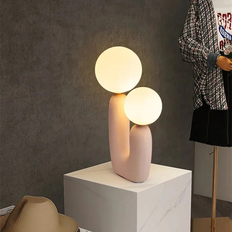 Resin Table Lamp – Modern Nordic Design & LED Light