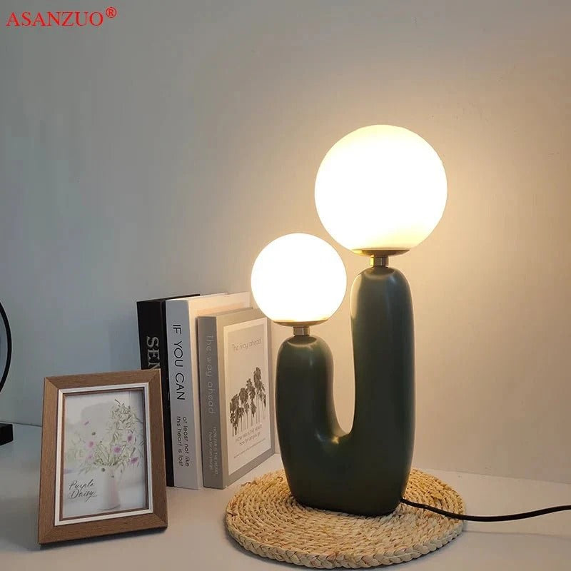 Resin Table Lamp – Modern Nordic Design & LED Light