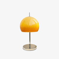 Retro Sunset Table Lamp – Chrome Base & Orange Dome