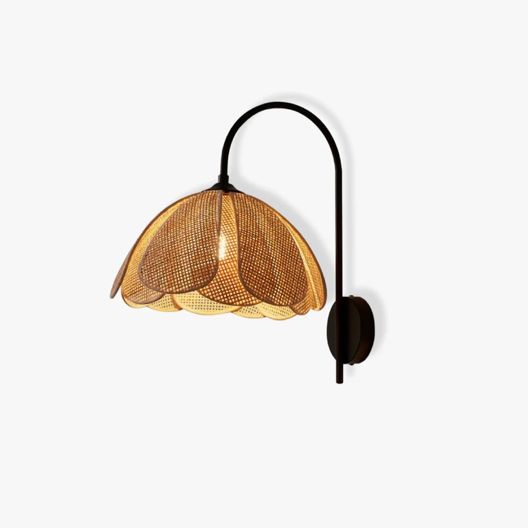 Retro Rattan Wall Sconce Lamp