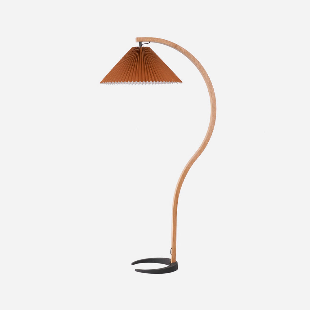 Scandinavian Floor Lamp – Adjustable Shade & Wood Design