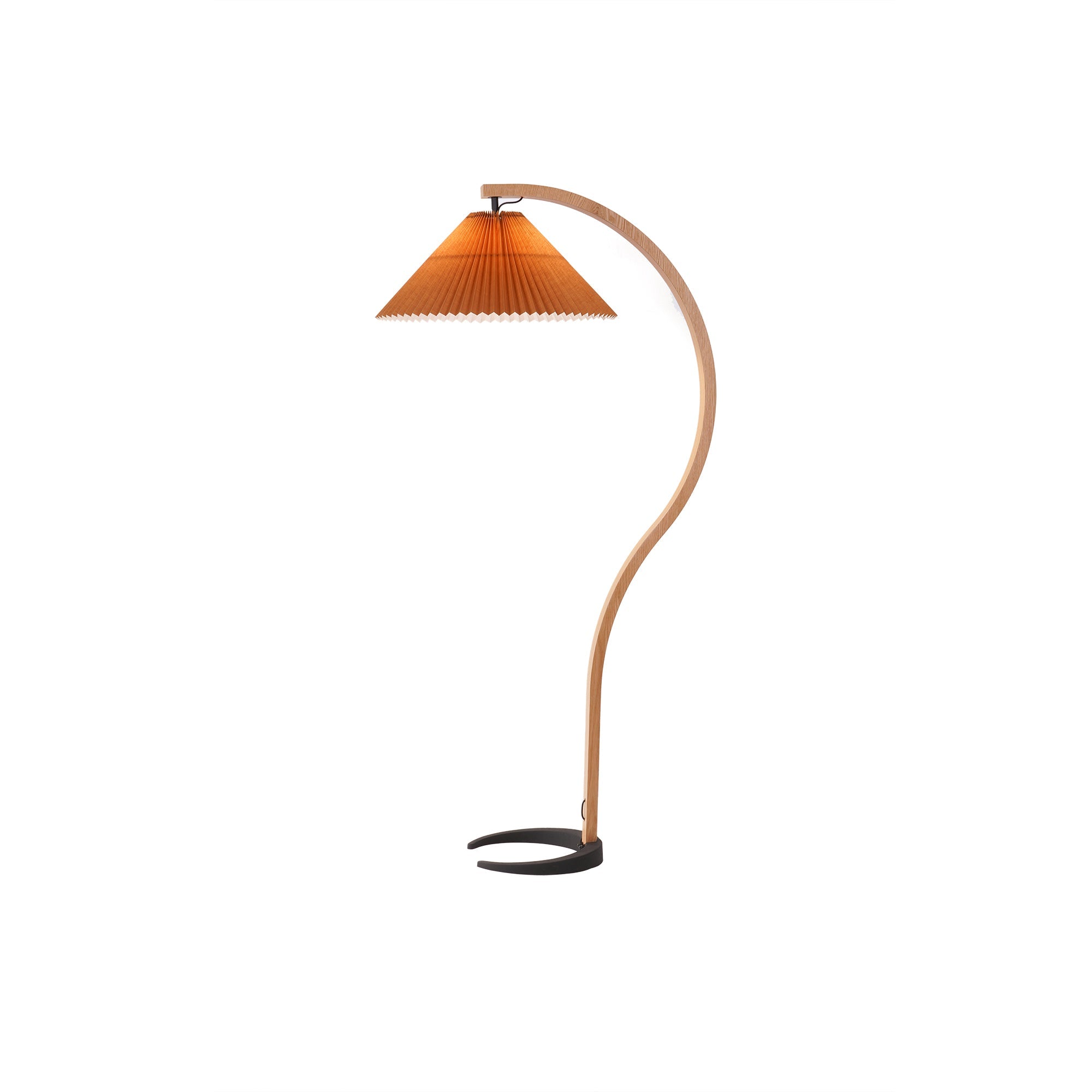 Scandinavian Floor Lamp – Adjustable Shade & Wood Design