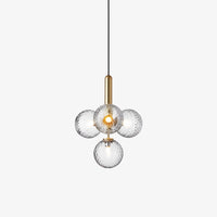 Scandinavian Pendant Lamp – Mouth-Blown Glass Spheres & Metal