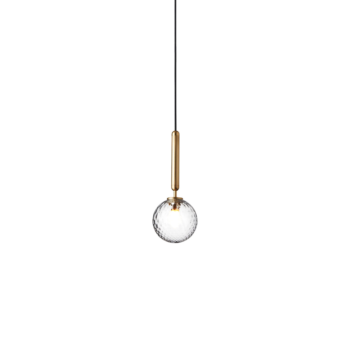 Scandinavian Pendant Lamp – Mouth-Blown Glass Spheres & Metal