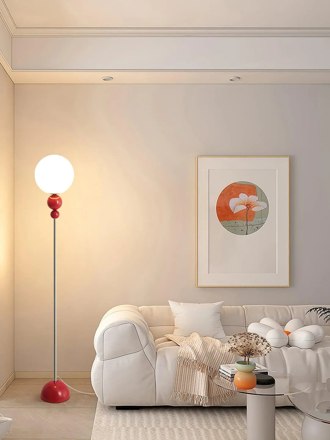 Scandinavian Cream Macaron Floor Lamp