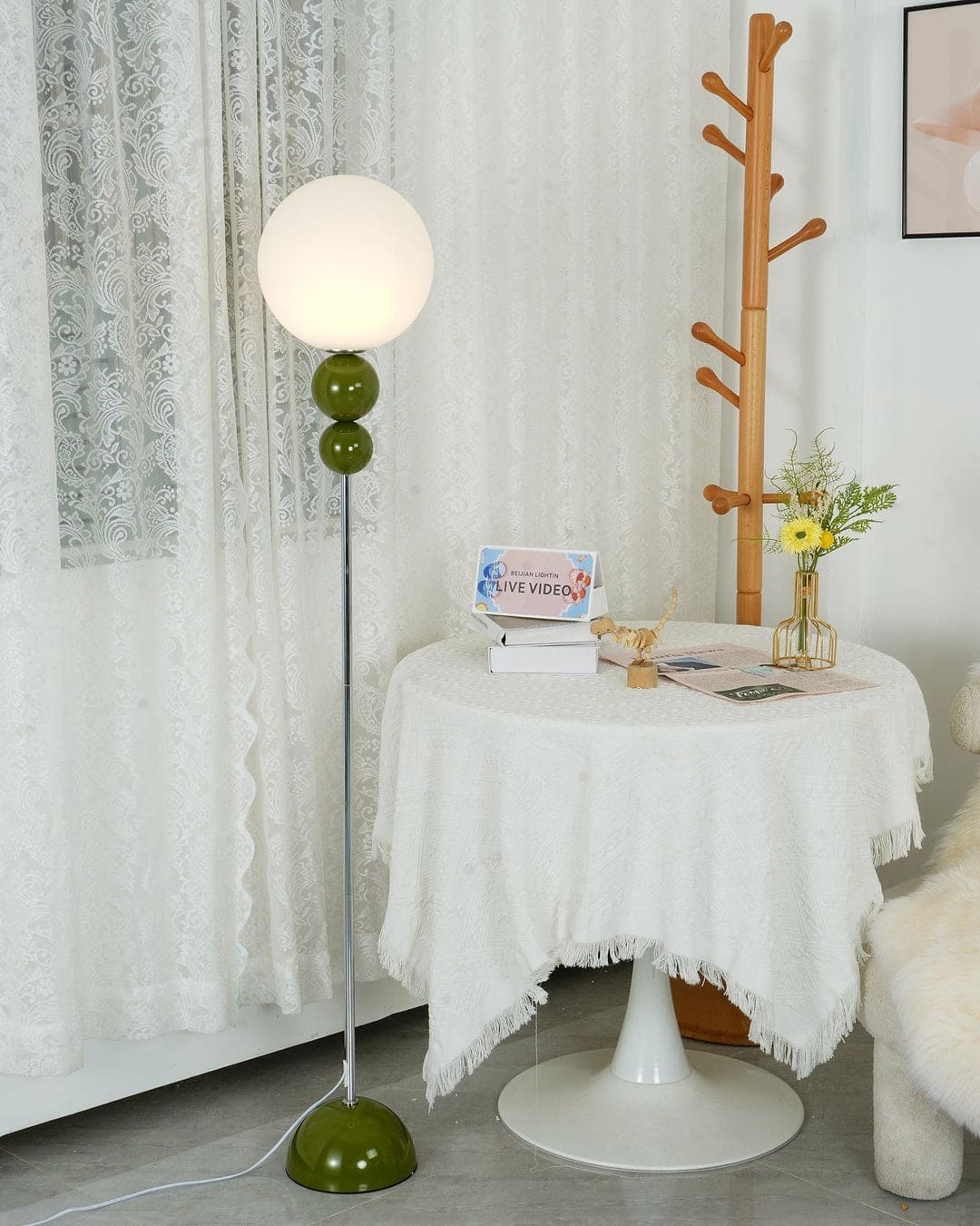 Scandinavian Cream Macaron Floor Lamp