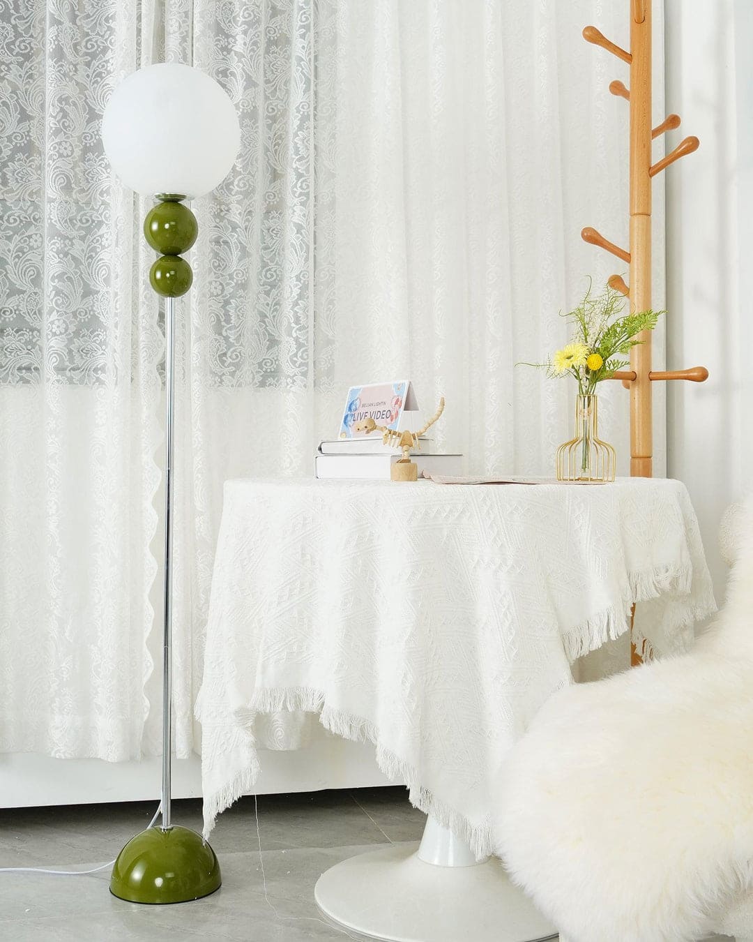 Scandinavian Cream Macaron Floor Lamp