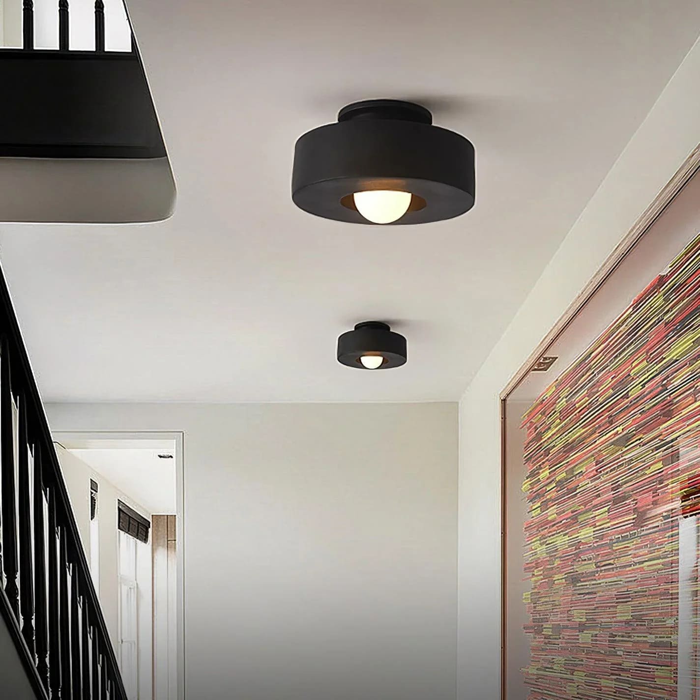 Semi Flush Mount Ceiling Light – Sleek Corridor Design