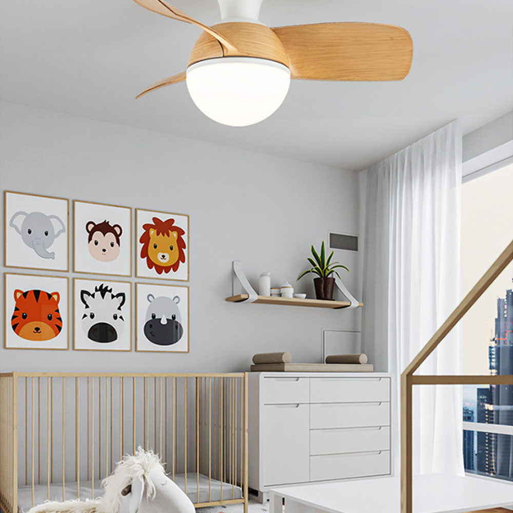 Sleek 3-Blade Ceiling Fan with LED Light – 3 Color Settings