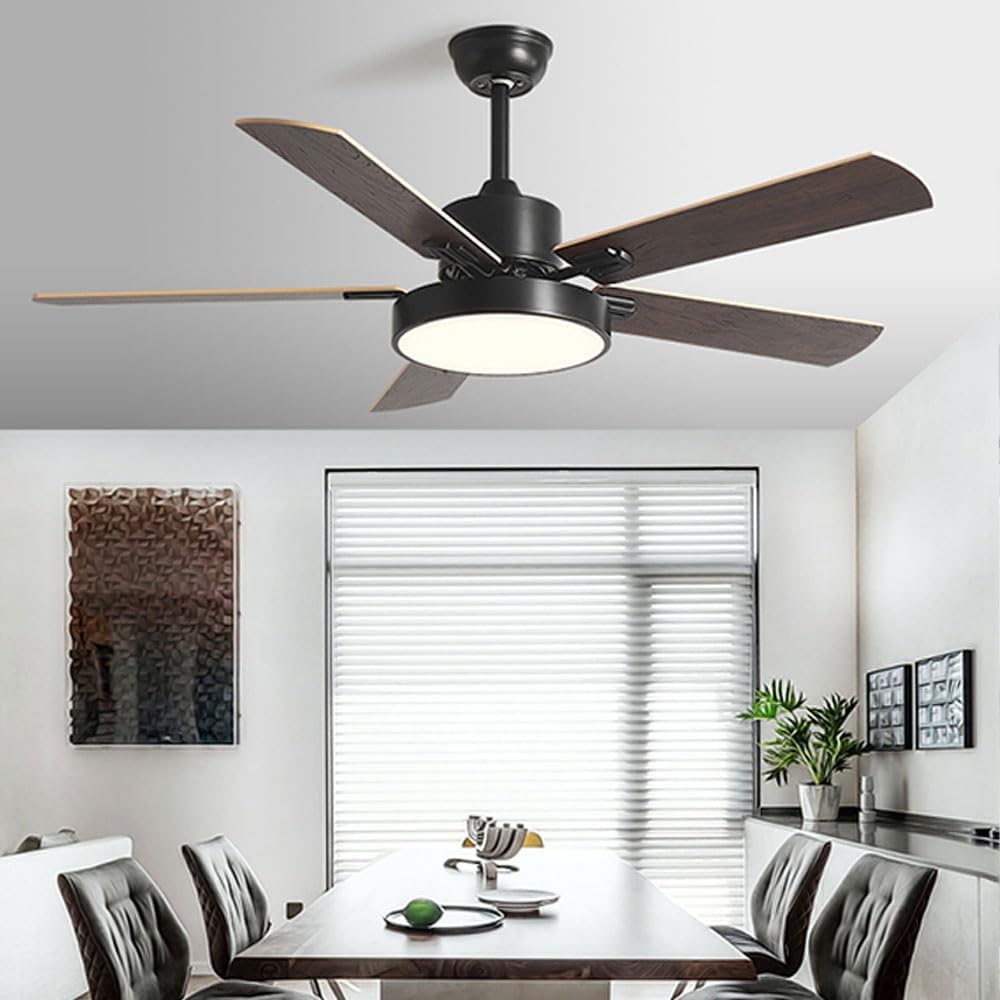 Sleek 5-Blade Ceiling Fan with Light - Functional & Aesthetic