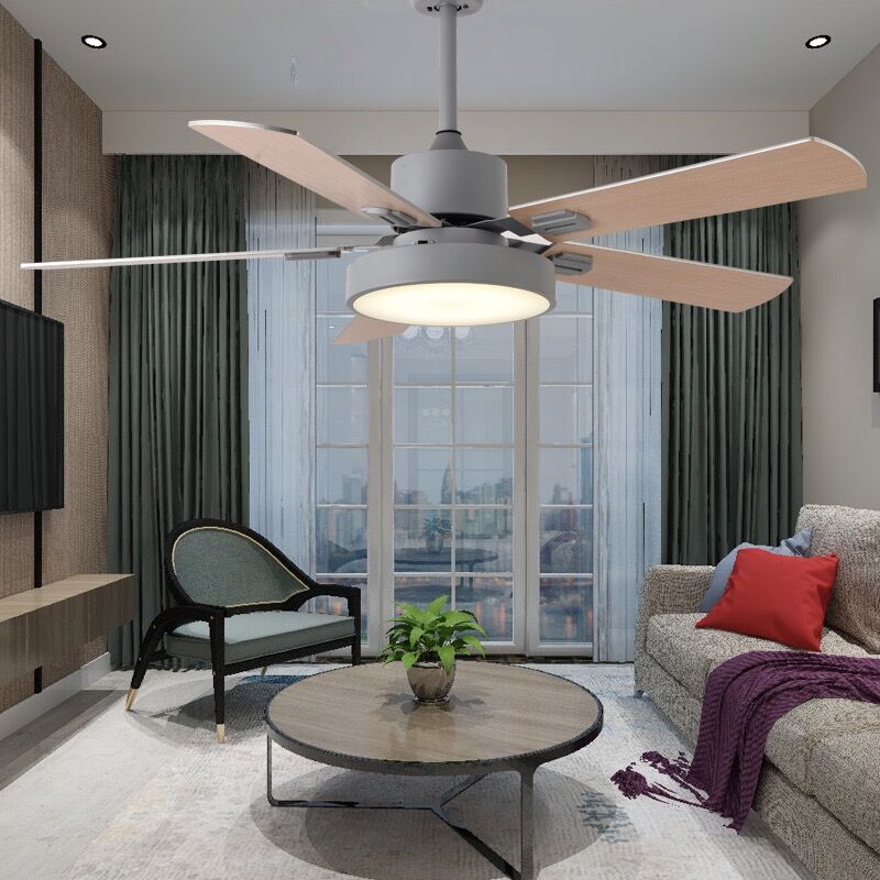 Sleek 5-Blade Ceiling Fan with Light - Functional & Aesthetic