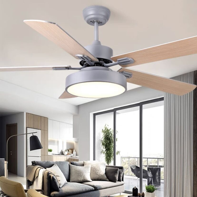 Sleek 5-Blade Ceiling Fan with Light - Functional & Aesthetic