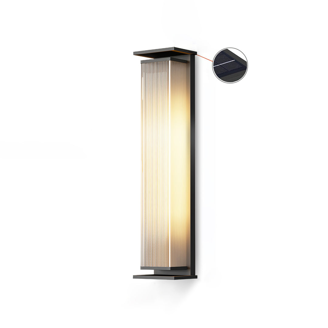 Rectangular Solar Outdoor Wall Light – Sleek Modern Design, Waterproof