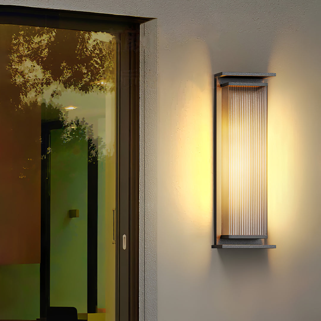 Rectangular Solar Outdoor Wall Light – Sleek Modern Design, Waterproof