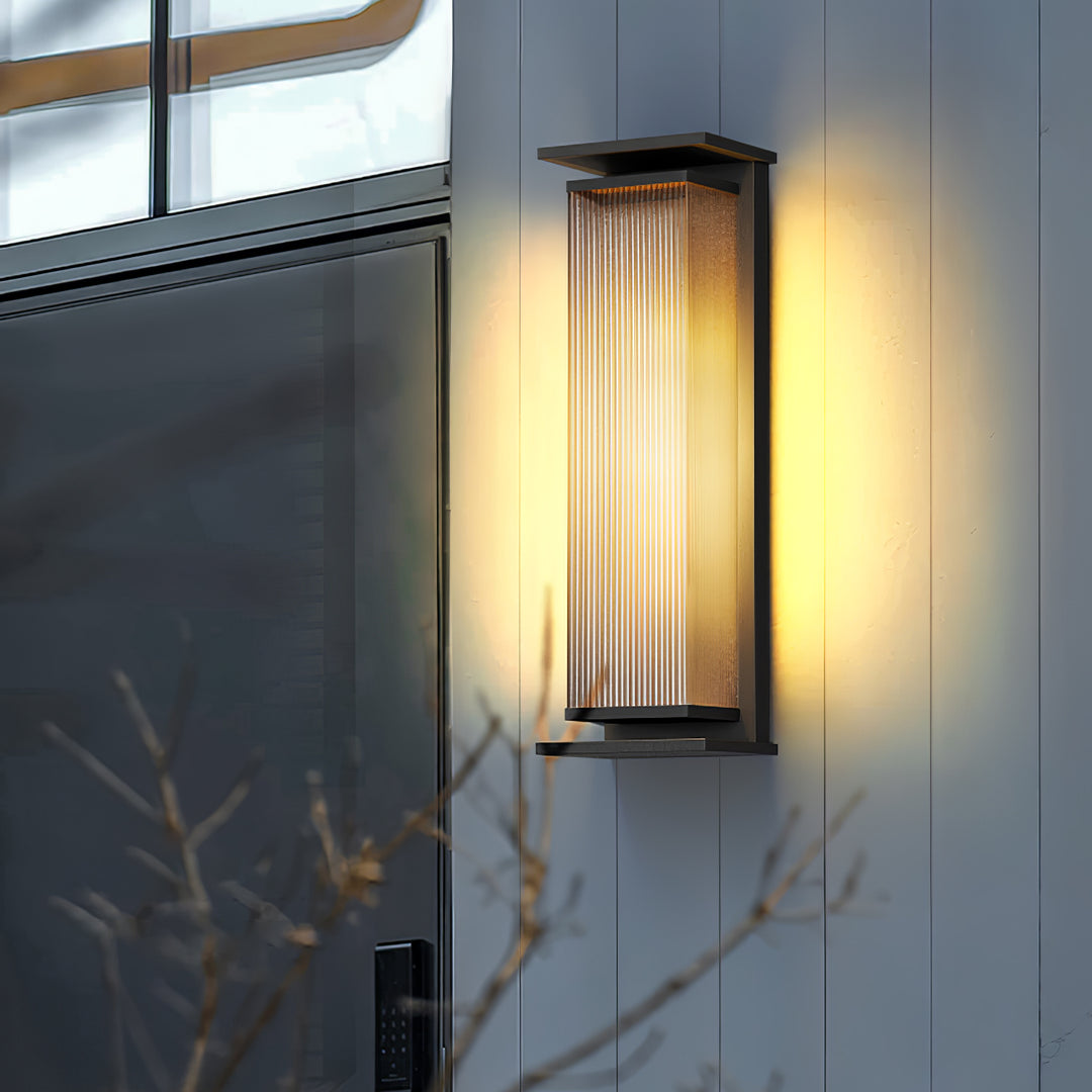 Rectangular Solar Outdoor Wall Light – Sleek Modern Design, Waterproof