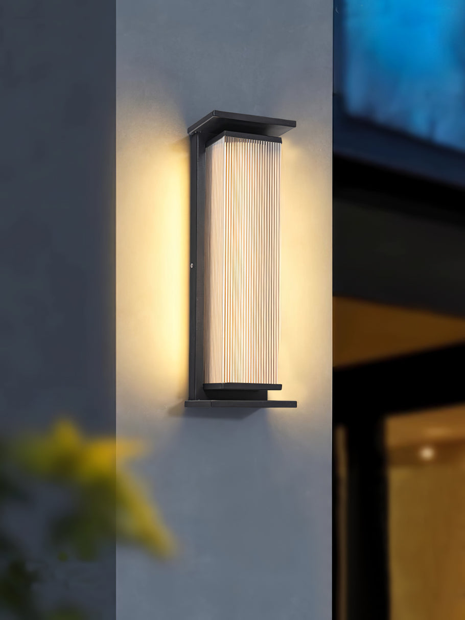 Rectangular Solar Outdoor Wall Light – Sleek Modern Design, Waterproof