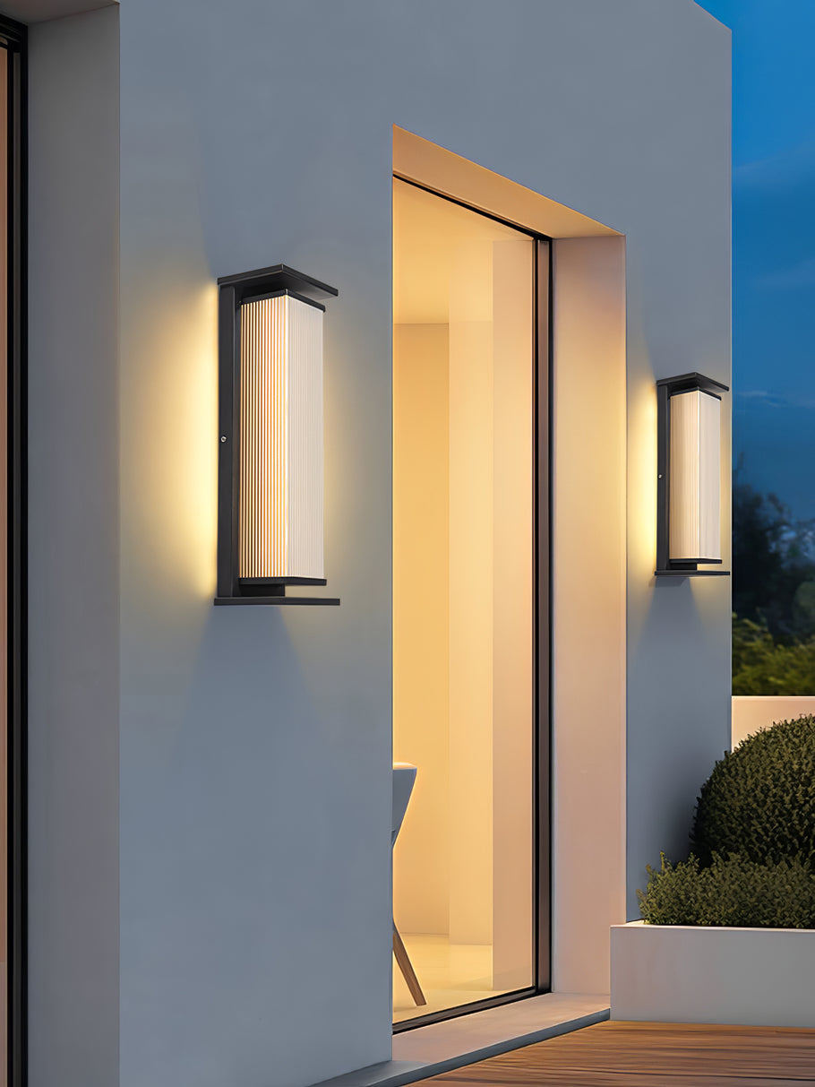 Rectangular Solar Outdoor Wall Light – Sleek Modern Design, Waterproof