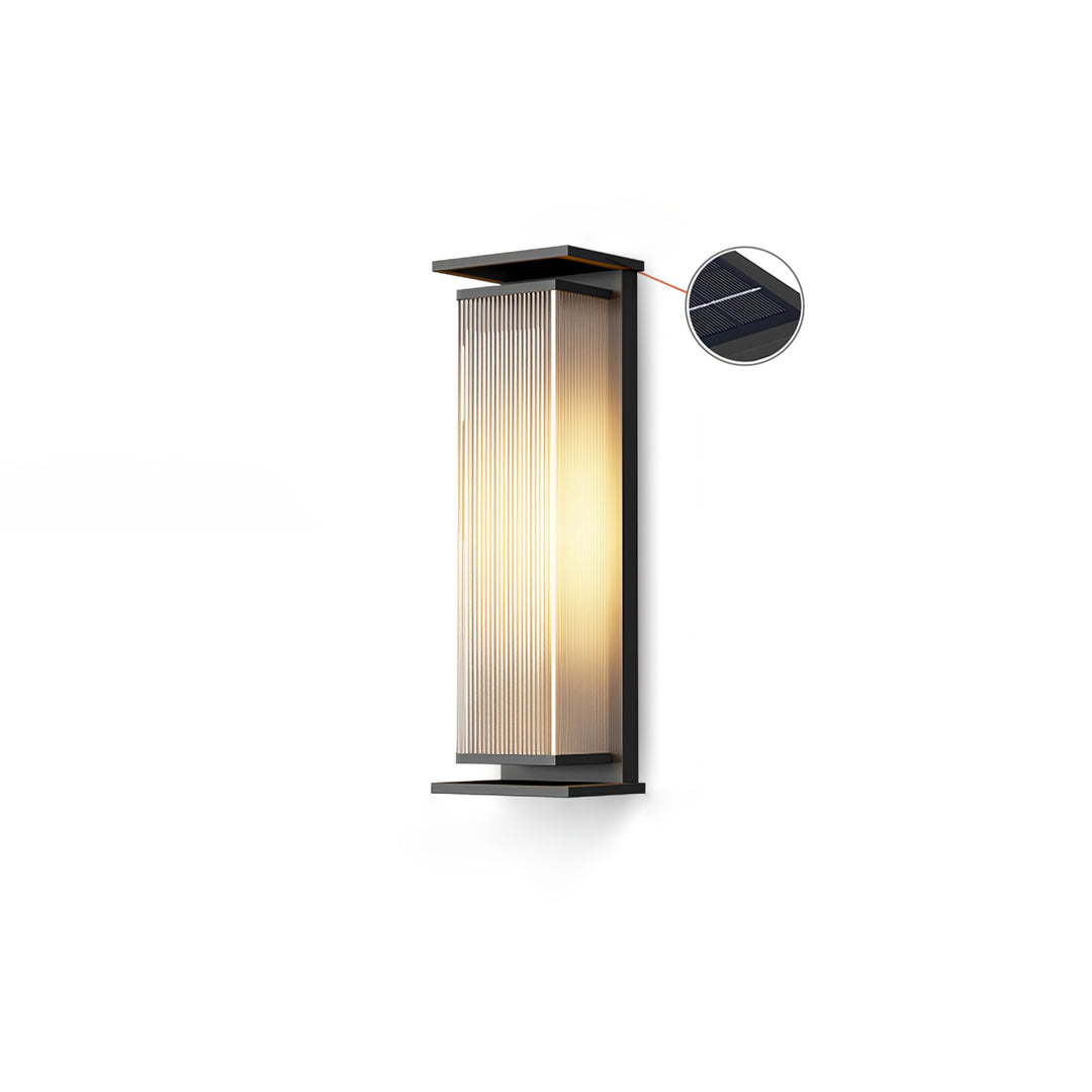 Rectangular Solar Outdoor Wall Light – Sleek Modern Design, Waterproof