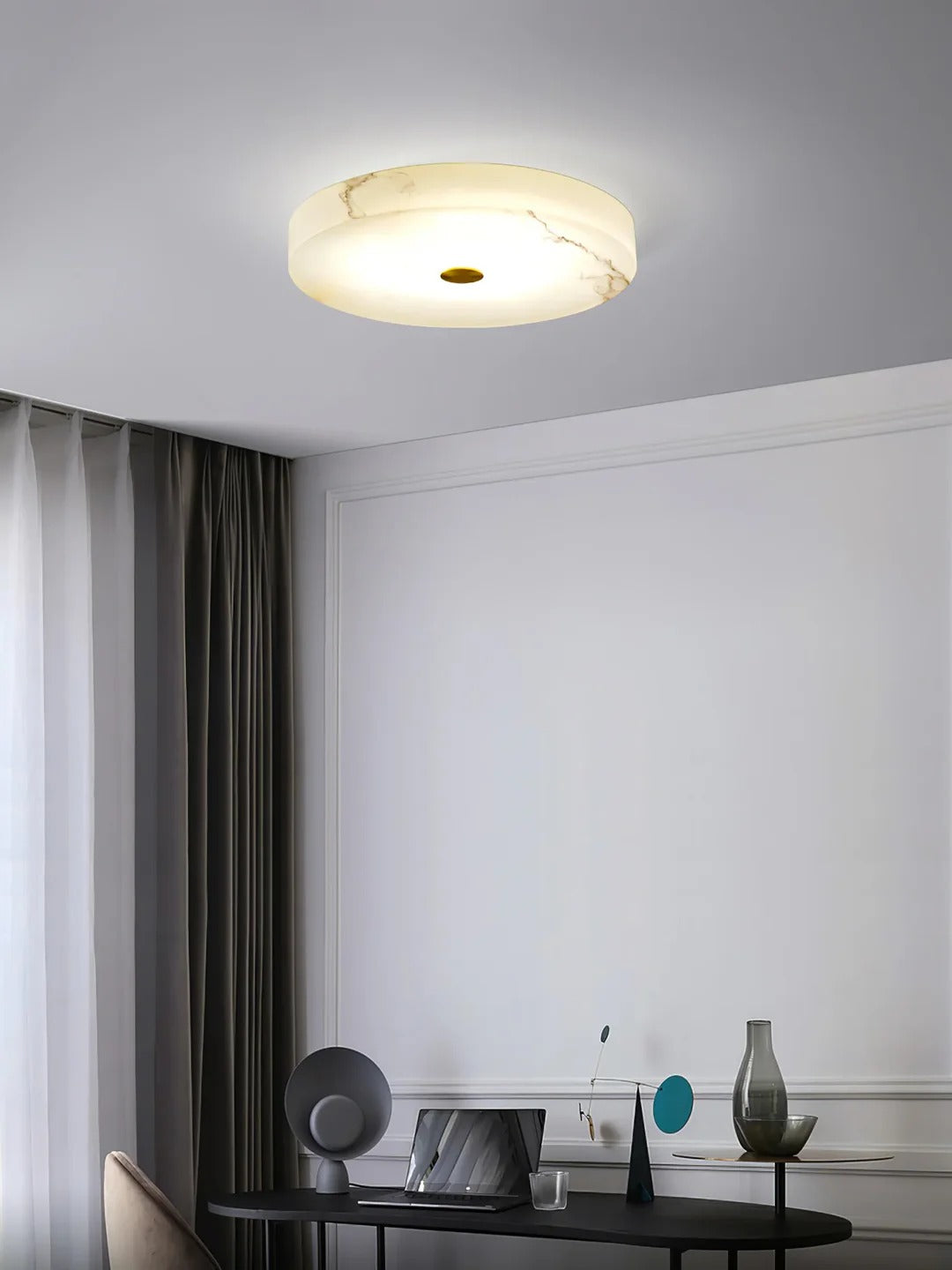 Sophisticated Alabaster Ceiling Lamp Design