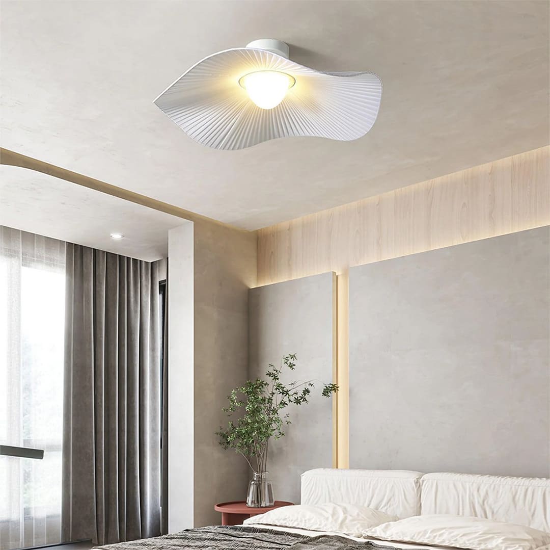 Sophisticated Wavy Pleated Ceiling Fixture