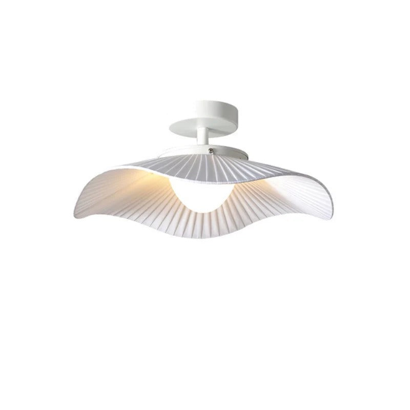 Sophisticated Wavy Pleated Ceiling Fixture