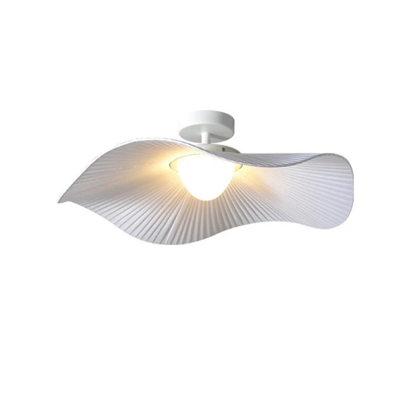 Sophisticated Wavy Pleated Ceiling Fixture