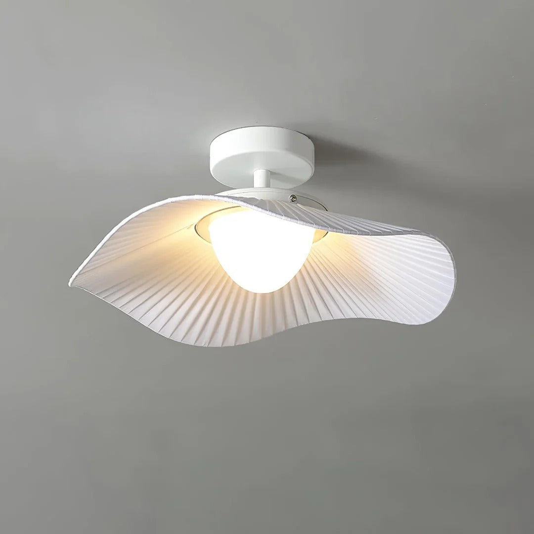 Sophisticated Wavy Pleated Ceiling Fixture