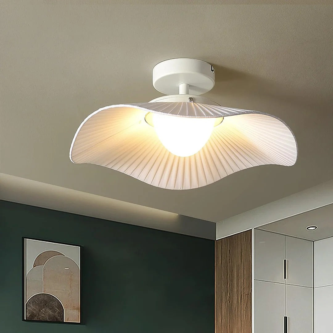 Sophisticated Wavy Pleated Ceiling Fixture