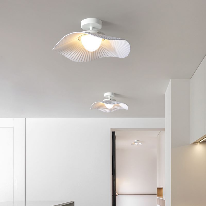 Sophisticated Wavy Pleated Ceiling Fixture