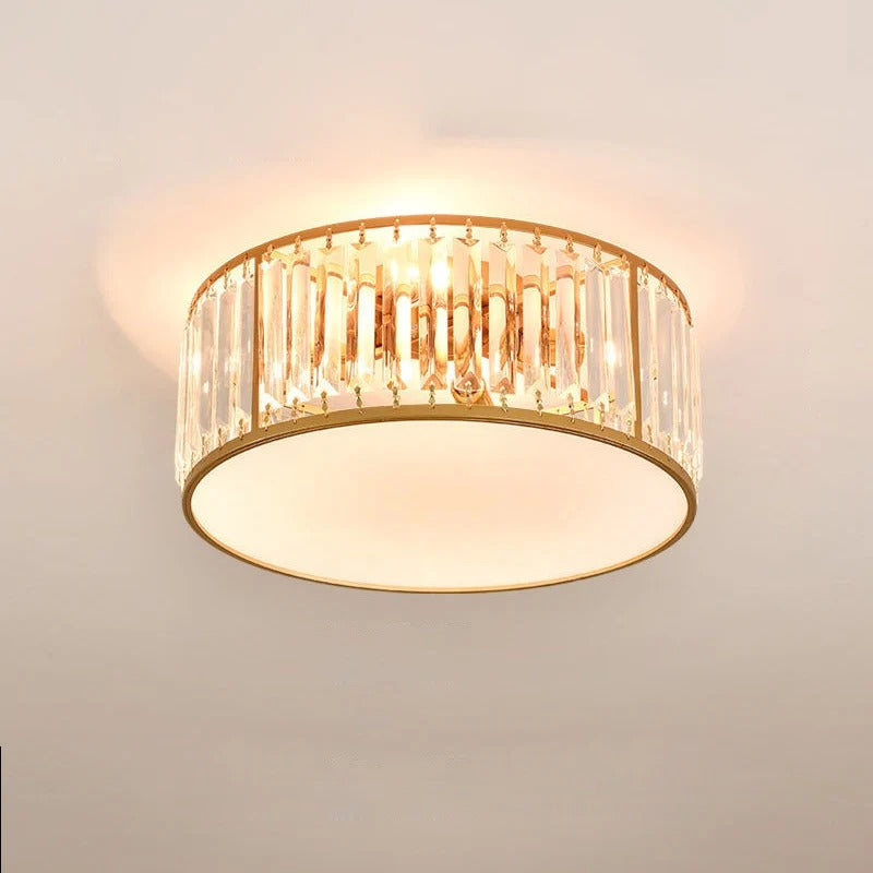 Sparkling Crystal Ceiling Flush Light