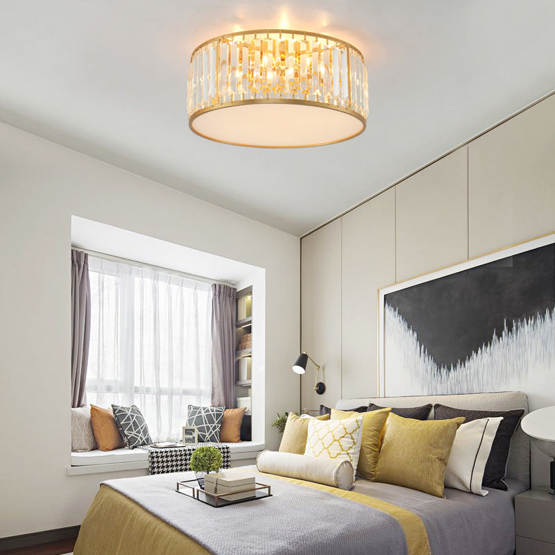 Sparkling Crystal Ceiling Flush Light