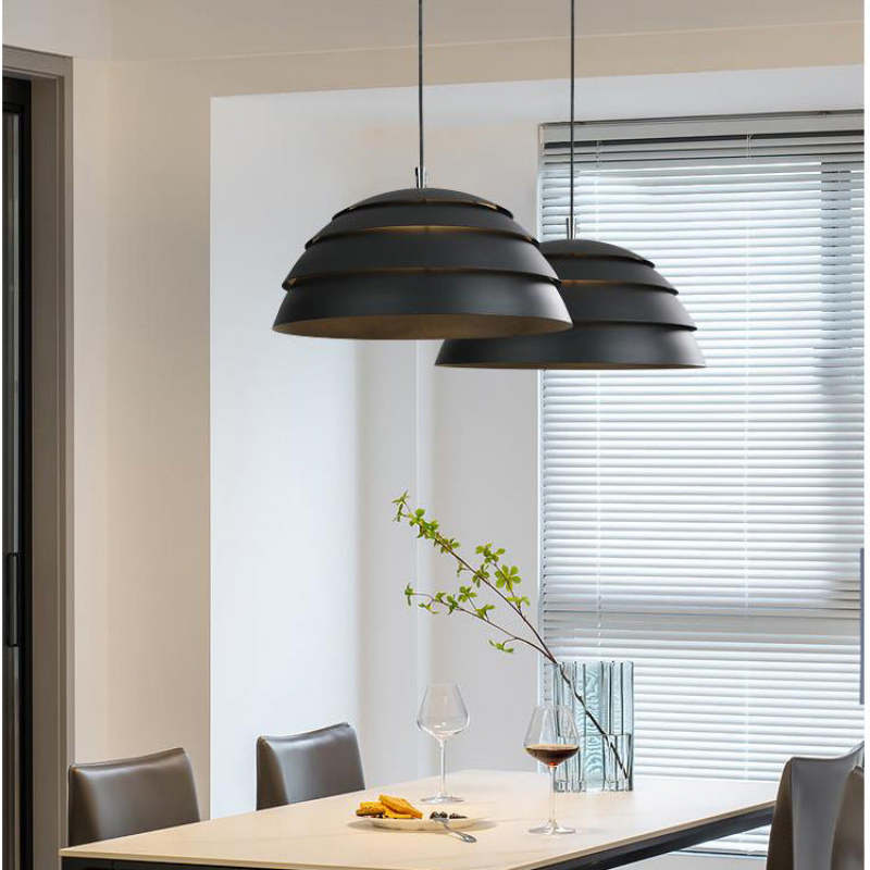 Minimalist Hemispherical Tiered Pendant Light