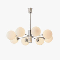 Stylish Chandelier – Frosted Globe Shades