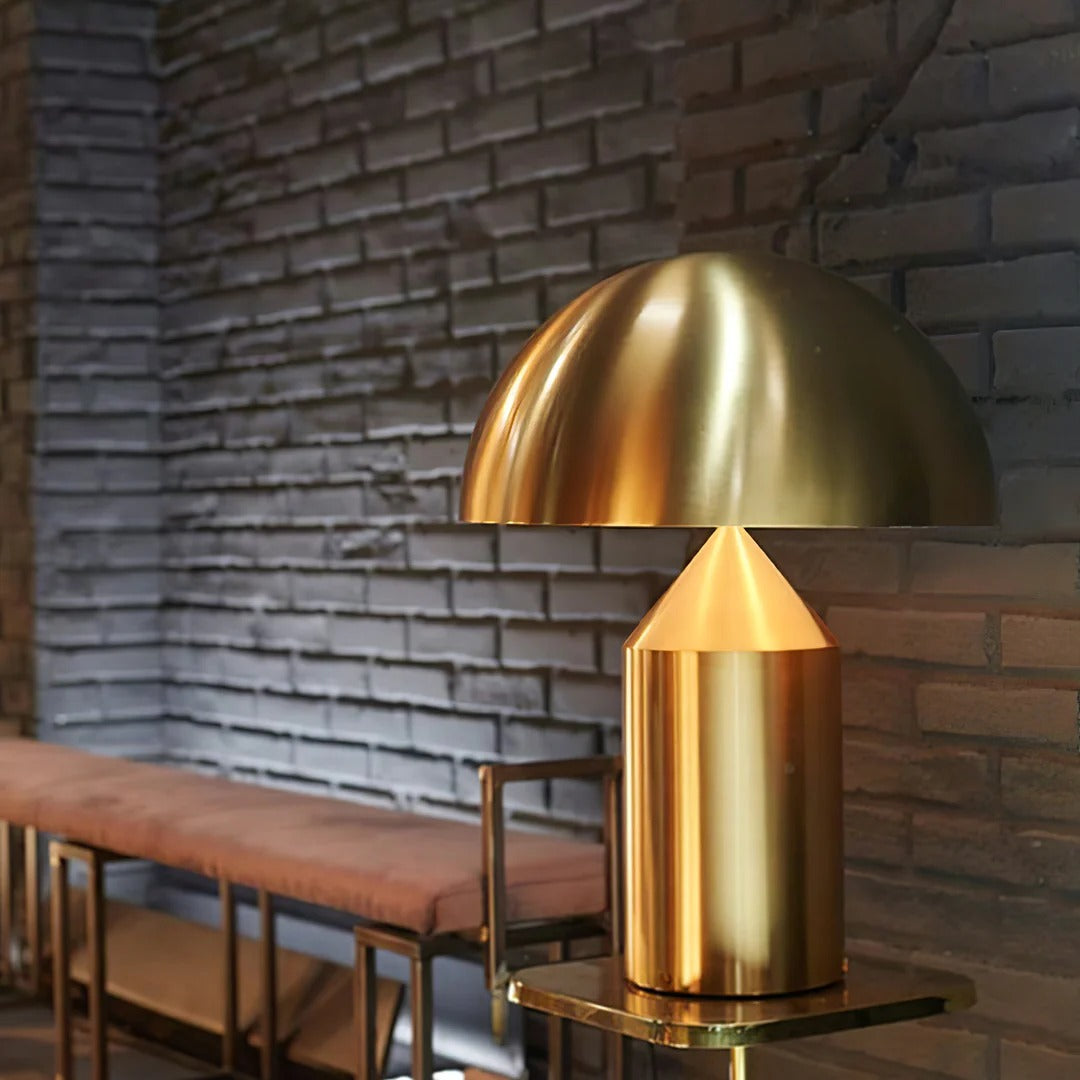 Table Lamp with Minimalist Hemispherical Shade