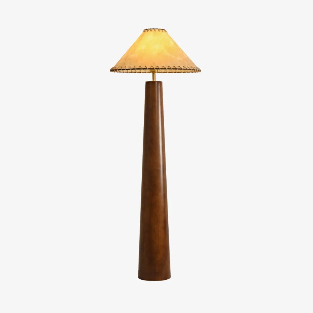 Tranquil Buddhist Wood Floor Lamp