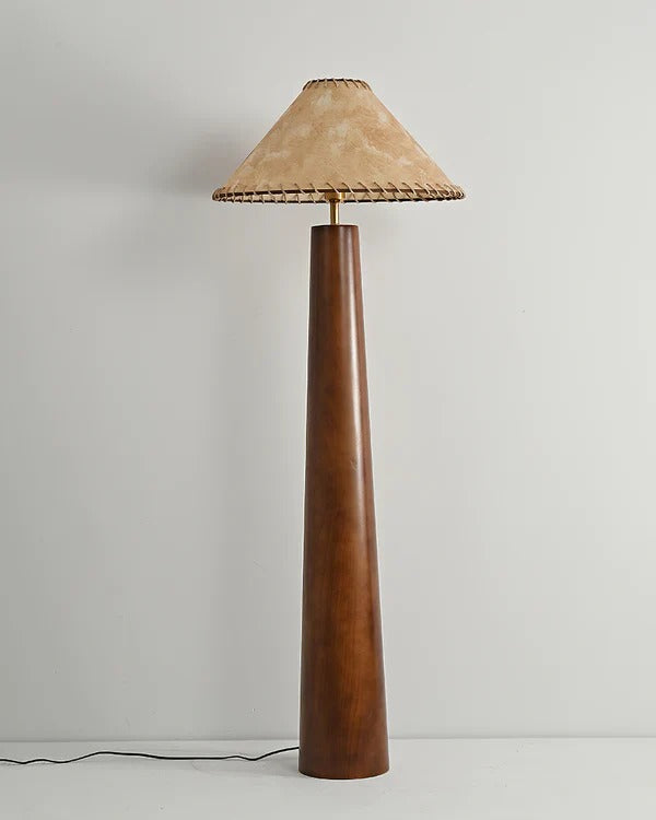 Tranquil Buddhist Wood Floor Lamp