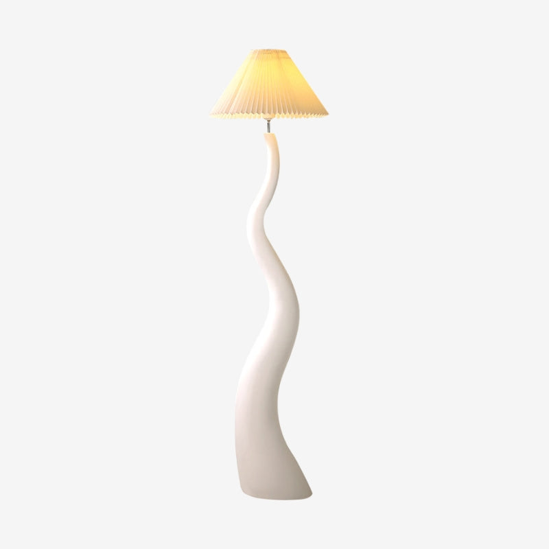 Twisted Pleated Floor Lamp – Unique Organic Shape