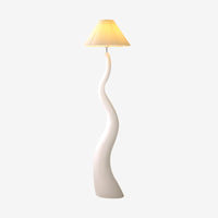 Twisted Pleated Floor Lamp – Unique Organic Shape