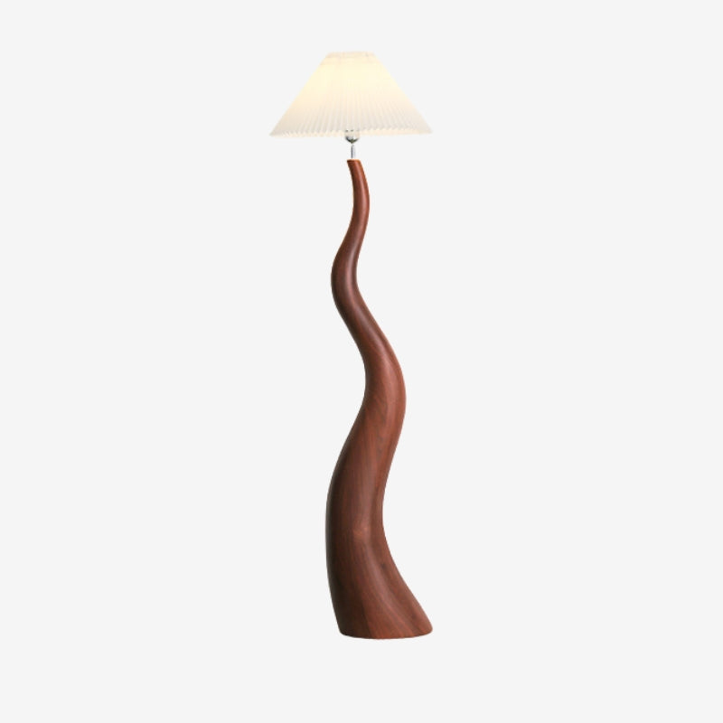 Twisted Pleated Floor Lamp – Unique Organic Shape