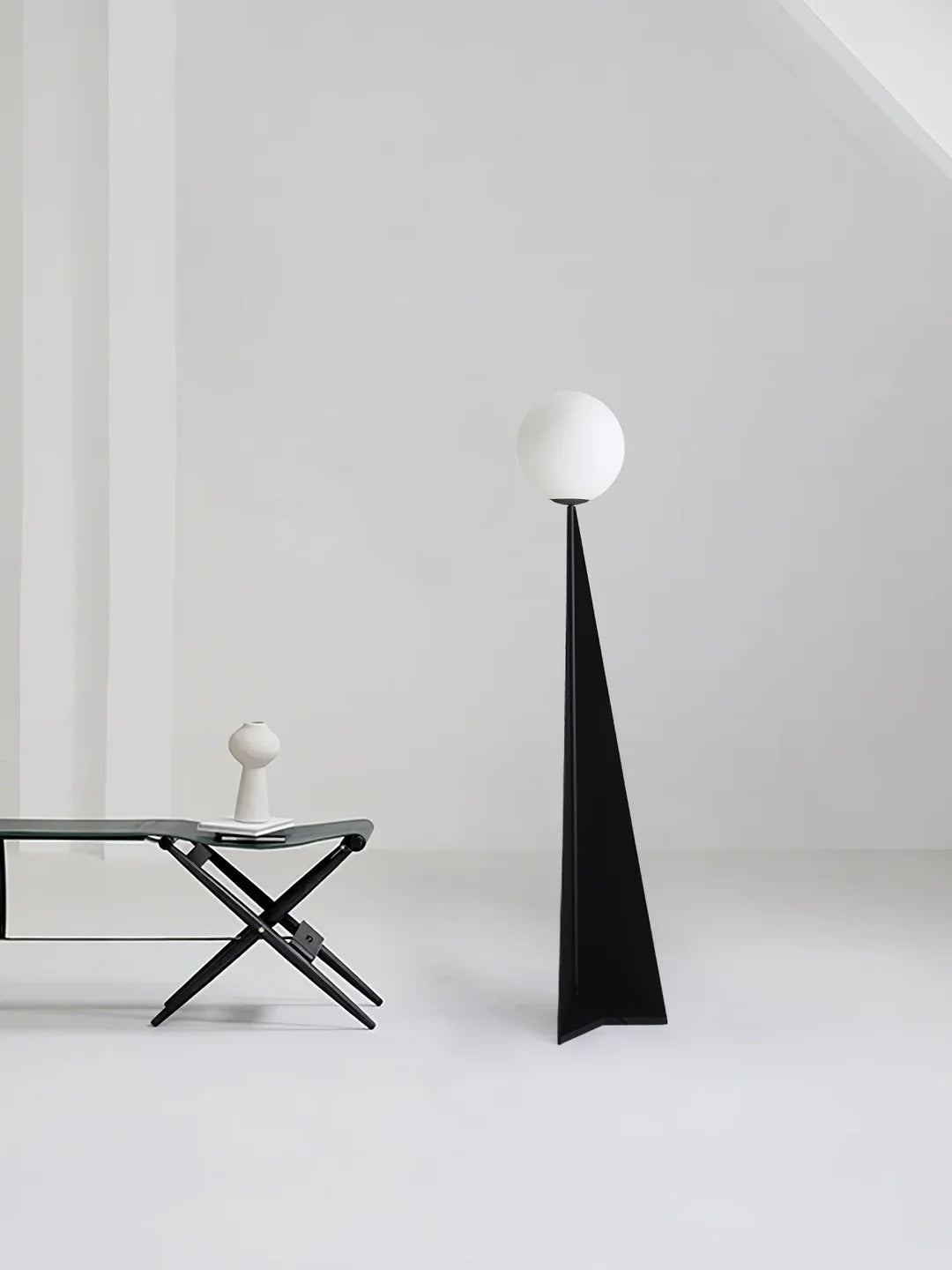 Unique Angled Base Floor Lamp