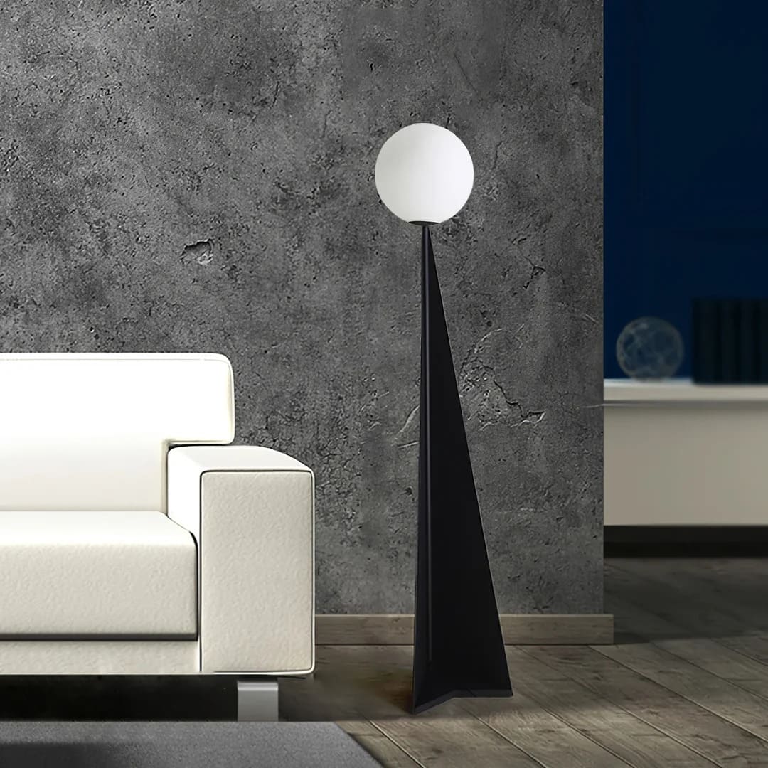 Unique Angled Base Floor Lamp