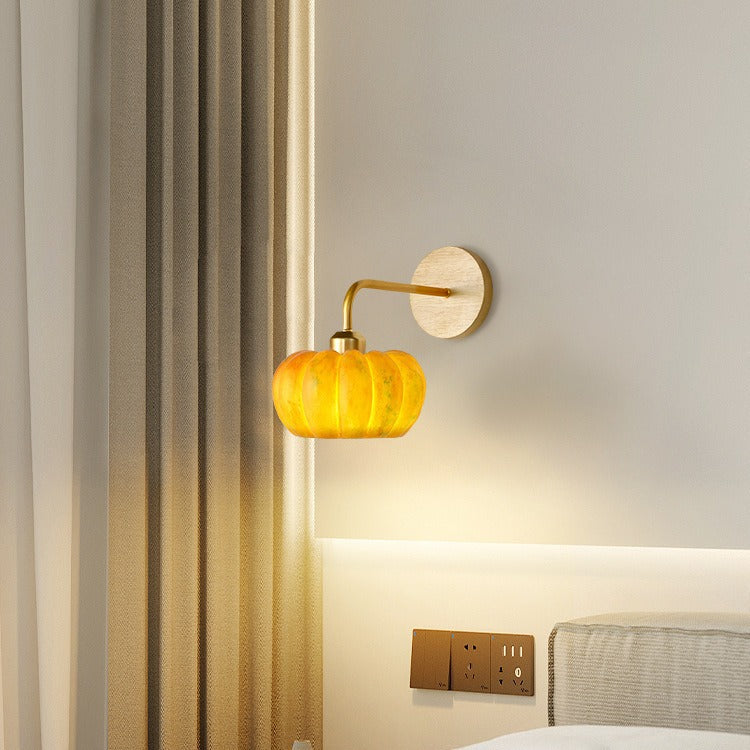 Unique Pumpkin Wall Light Fixture