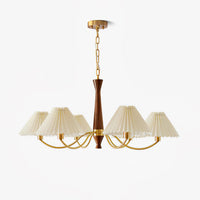 Vintage Pleated Shade Chandelier - Classic Elegance