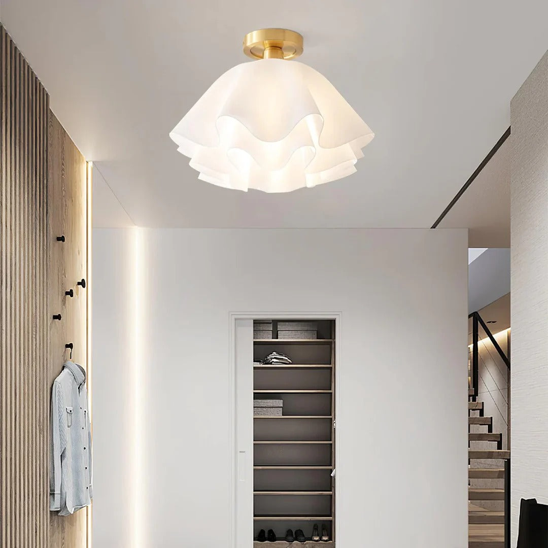 White Flower Ceiling Lamp - Vintage Style