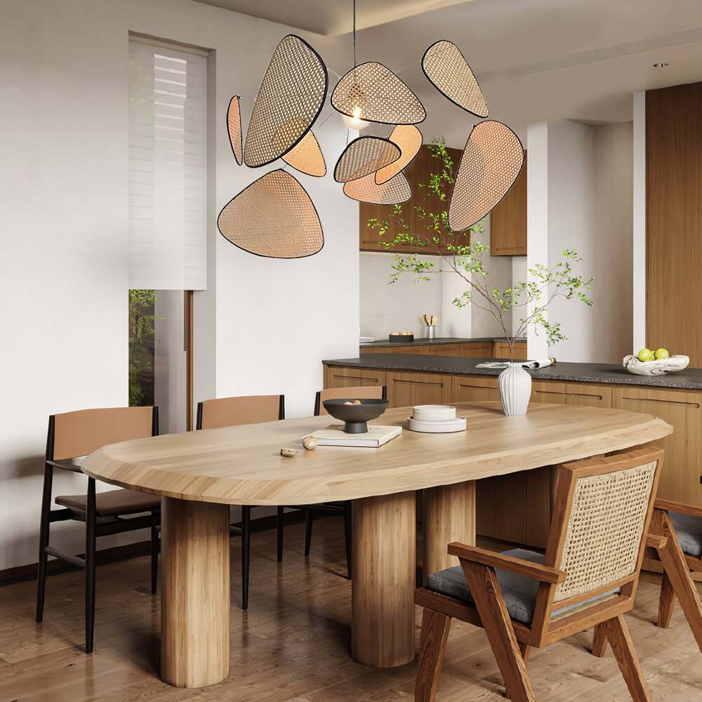 Woven Rattan Ceiling Lamp – Natural & Airy Design