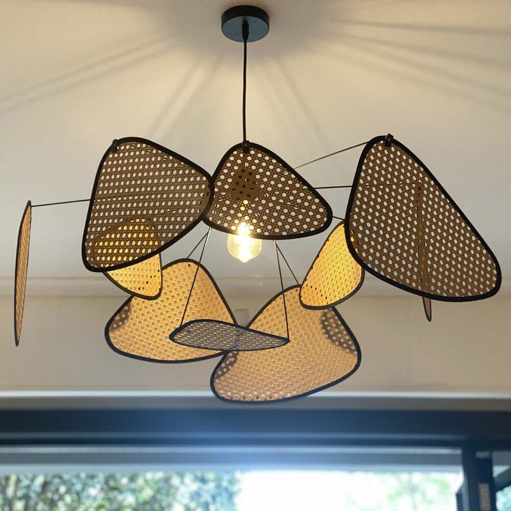 Woven Rattan Ceiling Lamp – Natural & Airy Design