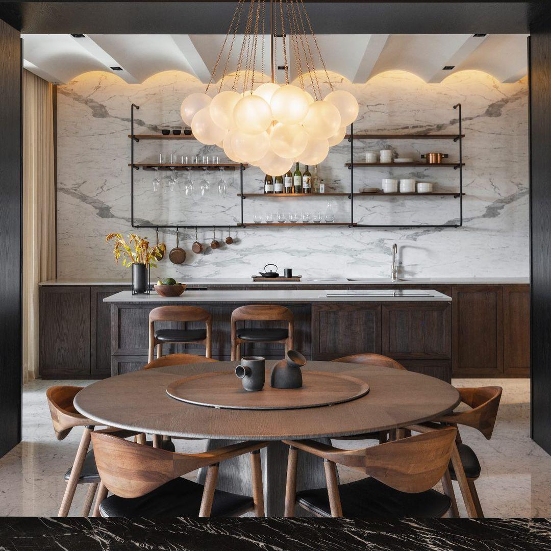 Minimalist Clustered Spherical Chandelier Fixture