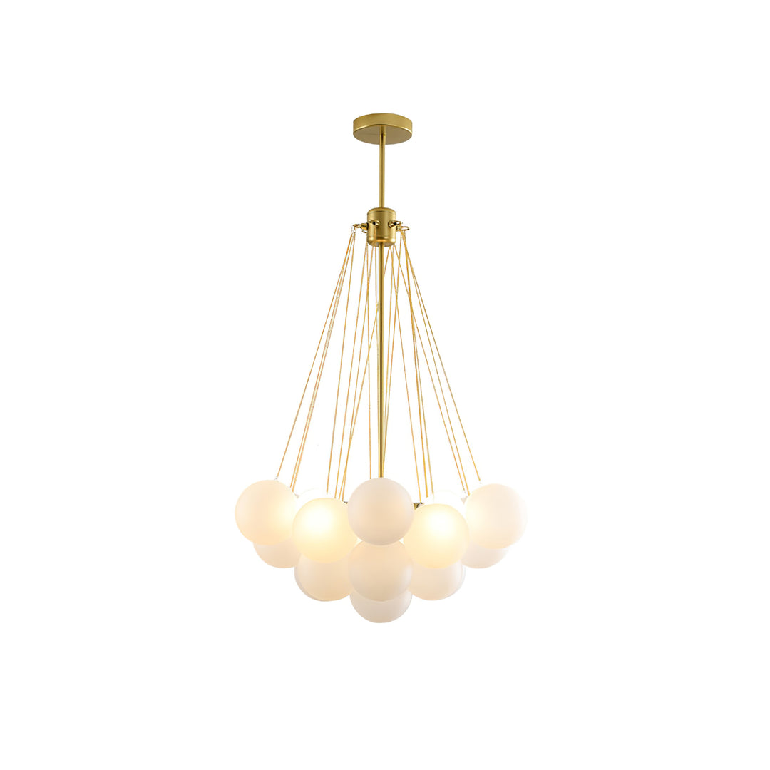 Minimalist Clustered Spherical Chandelier Fixture