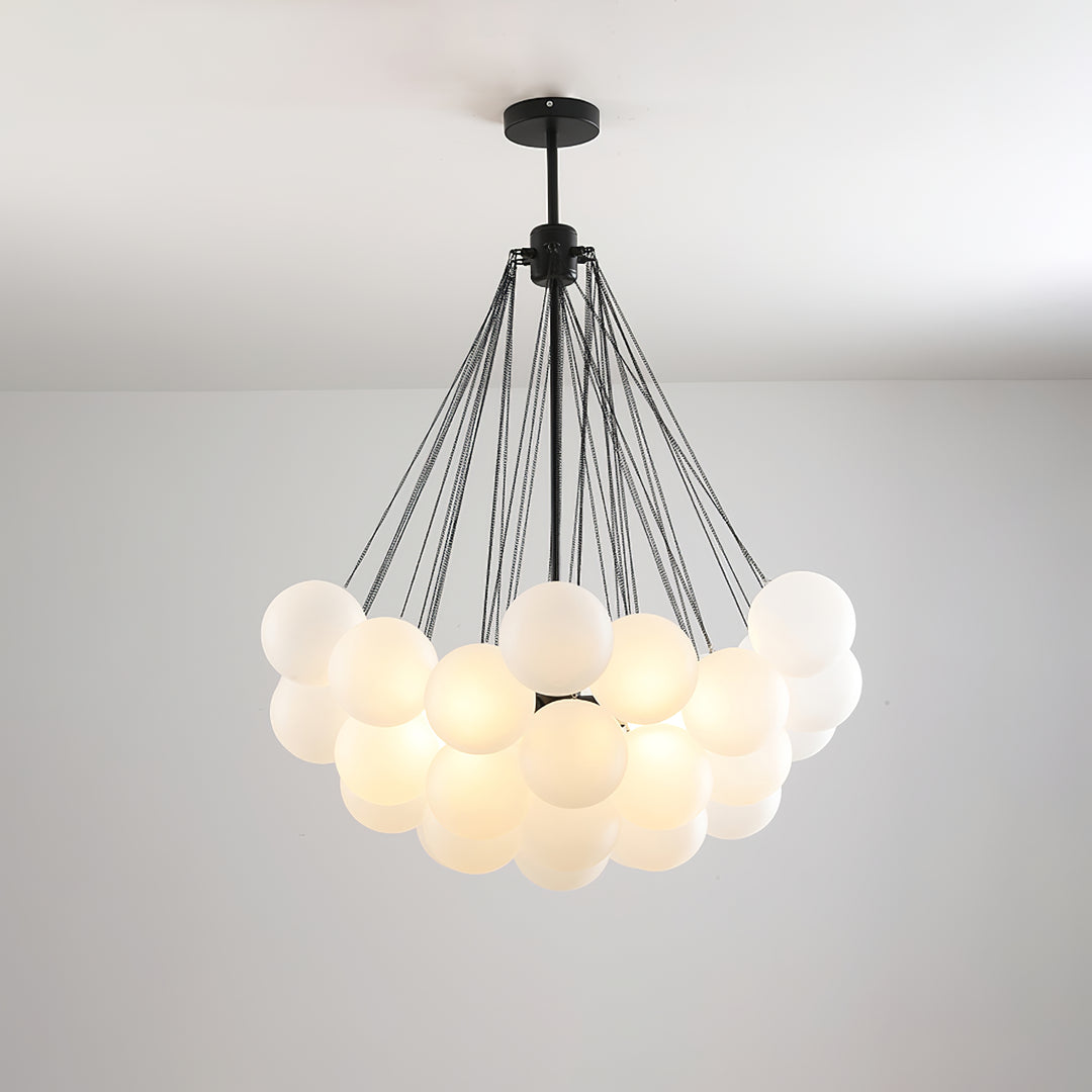 Minimalist Clustered Spherical Chandelier Fixture